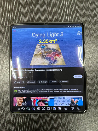 Samsung Galaxy Z Fold 5 Con Proyector De Video Seminuevo, Incluye Funda Oficial Con S Pen. (Usado)