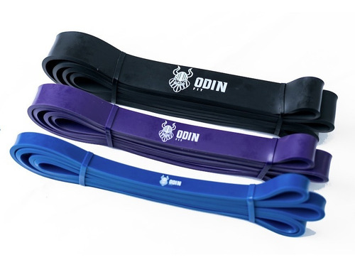 Imagem 1 de 8 de Kit Super Band 3 Intensidades Odin Fit Elasticos Power