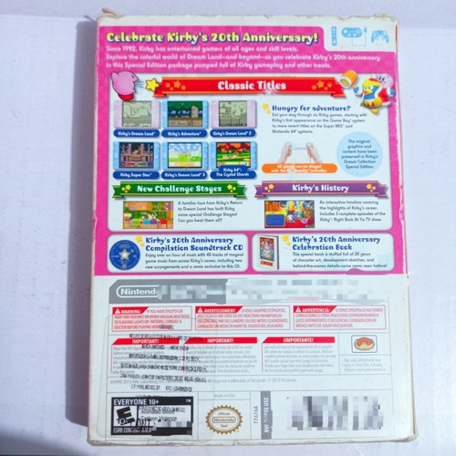Kirby Dream Collection 20th Aniversary Wii Completo (Usado)