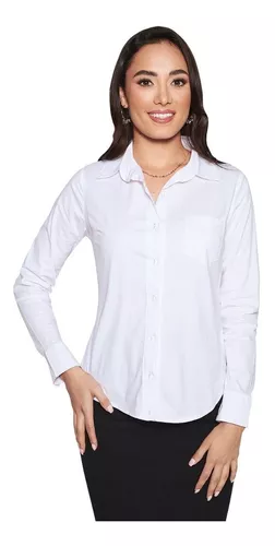 presumir café Agencia de viajes Camisa Blanca Basica Para Mujer Devendi Denim Co.