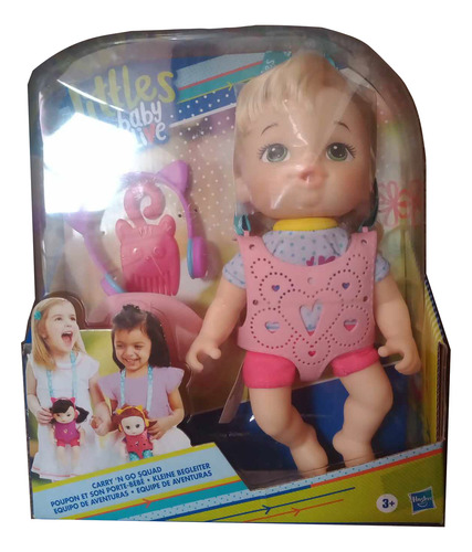 Baby Alive, Bebe Little, Muñeca, Portabebe Hasbro. (Usado)