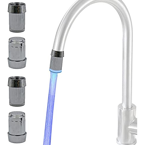 Juego De 4 Luces Led Grifo De Agua, Cambian De Color Az...