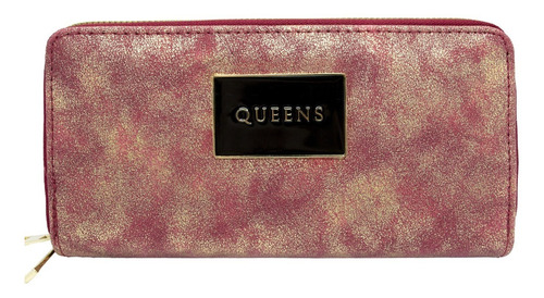 Queens Billetera De Mujer Cuero Sintético Cierre Urbana Qw12