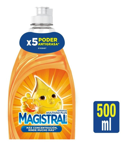 Detergente Magistral Naranja Multiuso Plus 500ml