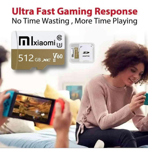 Tarjeta Micro SD Xiaomi Pro 512gb 120mb/s Clase 10 con Adaptador