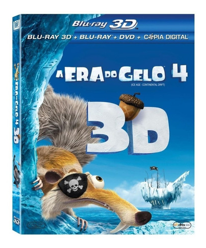 A Era Do Gelo 4 Bluray 3d + Blu-ray + Dvd Melhor Edição!!!