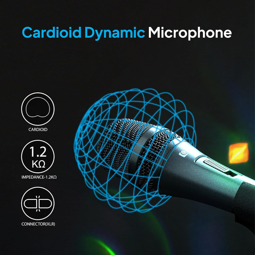 Micrófono Dinámico Vocal Con Cardiodo Unidireccional, La Mej
