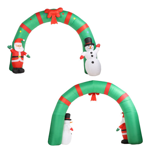 Arco De Navidad Inflable Con Iluminación Led, Papá Noel Y