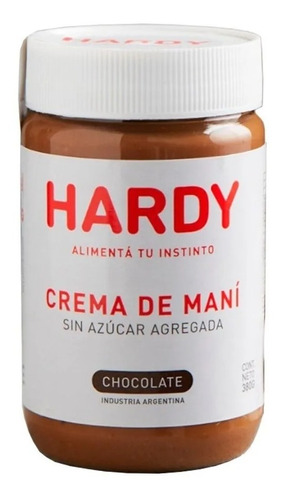 Pasta De Maní Hardy 100% Natural - Crema Sin Azucar Vegana