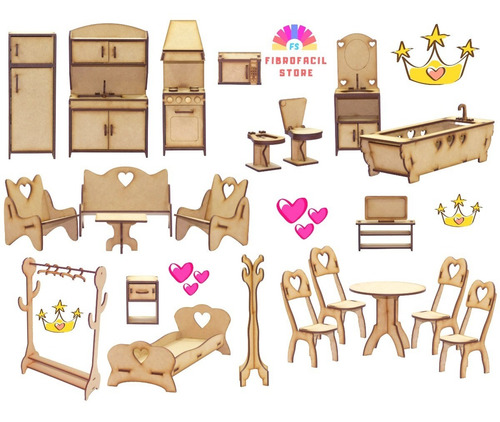 Imagen 1 de 6 de 20 Muebles Para Casa De Muñecas!!! Barbie , Mueblecitos!