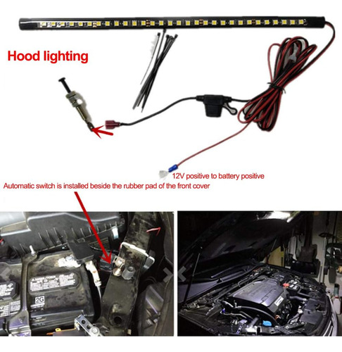Ckeguo Kit Led Para Debajo Del Capo, Lampara De Tira De I...