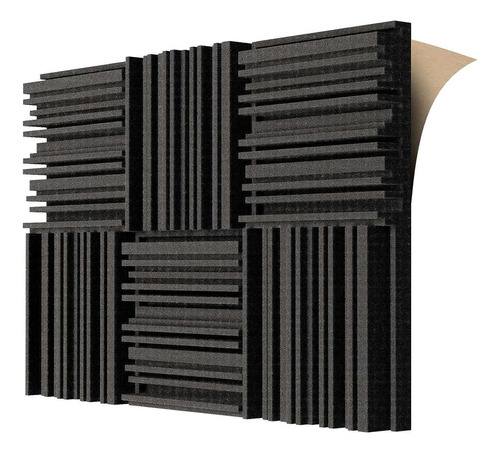 6 Paneles De Espuma Acústica Autoadhesivos, 12 X 12 X 2 PuLG