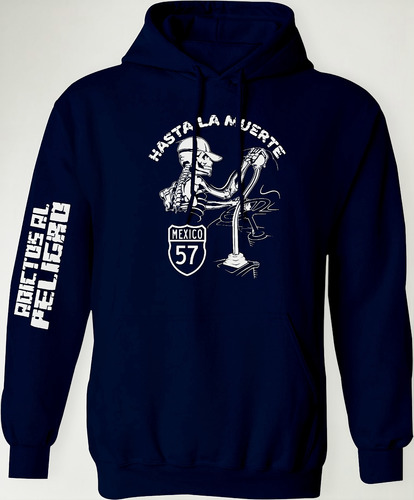 Sudadera Unisex Diseño Calavera Trailero Hasta La Muerte V1