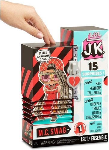 Imagen 5 de 6 de Muñeca Lol Surprise J.k. Mc Swag Unboxing De 15 Sorpresas