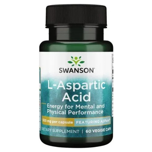 L-aspartic Acid 500mg 60capsulas Vegetales Swanson