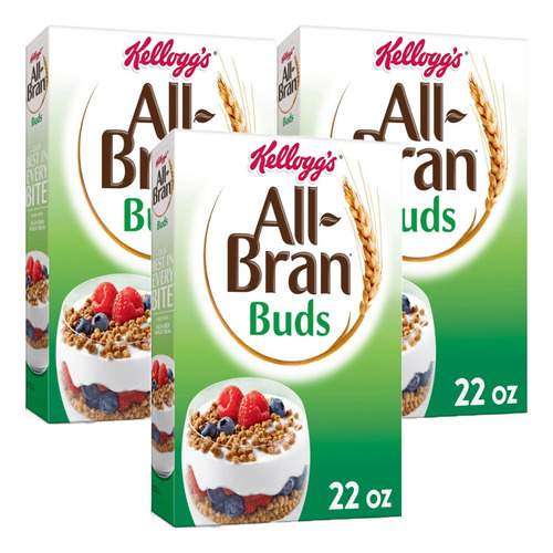 Cereal Kellogg's All-bran Buds, 623g - 3 Pack