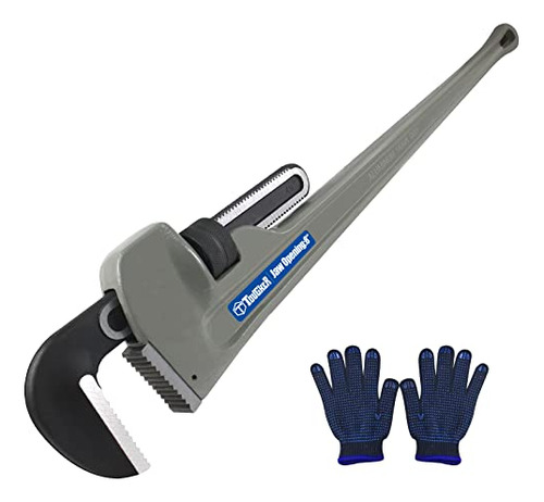 Tougher 48-inch Aluminum Pipe Wrench, 8-inch/200mm Ajustable