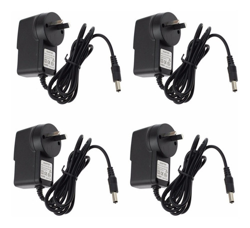 Imagen 1 de 7 de Fuente 12v 1a 1amp Switching Camaras Cctv Tiras Leds Pack X4