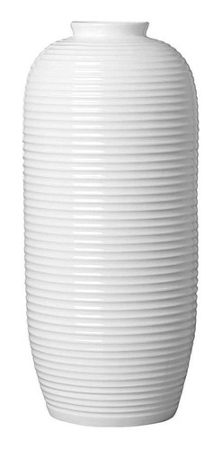 Vaso Frizado Grande Branco Alto Brilho