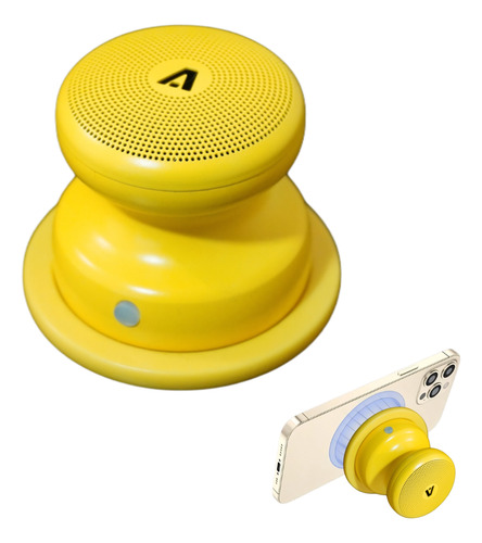 Parlante Bluetooth Portátil Aliver Link Pro Magnético Imán Potencia Calidad Volumen Magsafe Amarillo