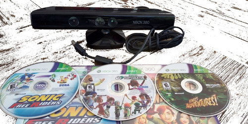 Barra Kinect Xbox360+3 Juegos Kinect Sport/ Adventure/ Sonic