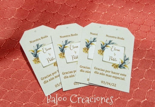 Imagen 5 de 6 de Tags Etiquetas Personalizadas Souvenir X10
