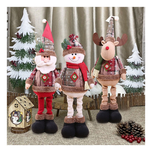 2024 Decoración Navidad Muñeco Reno Muñeco Nieve Pie