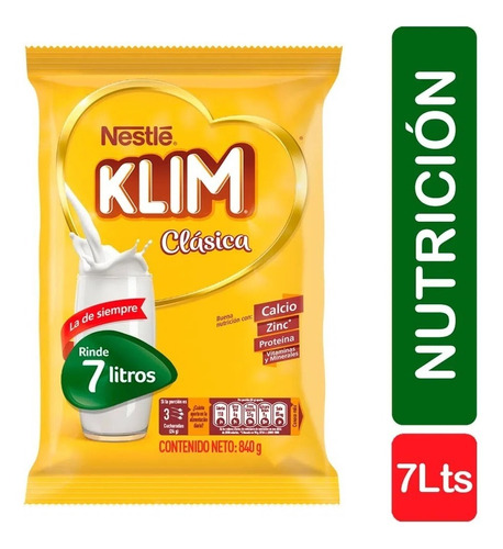 Leche Klim Clásica Fortificada X 840 Gr