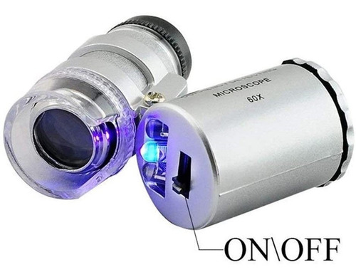 Microscopio Lupa Aumento 60x Luz Led Y Uv P Billetes Falsos