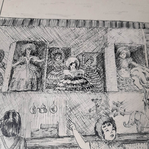 Imagem 7 de 9 de Pintura Desenho Bico De Pena Nanquim Datado 1953 Antiga