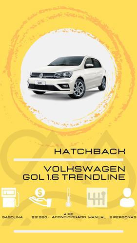 Imagen 1 de 5 de Volkswagen Gol Mt Alquilando Experiencias Rent A Car