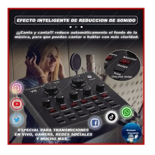 Imagen 6 de 10 de Tarjeta De Sonido Usb Externa Con Interfaz De Audio