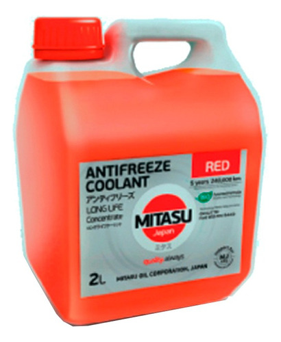 Refrigerante Anticongelante Concentrado G12+ Rojo Mitasu