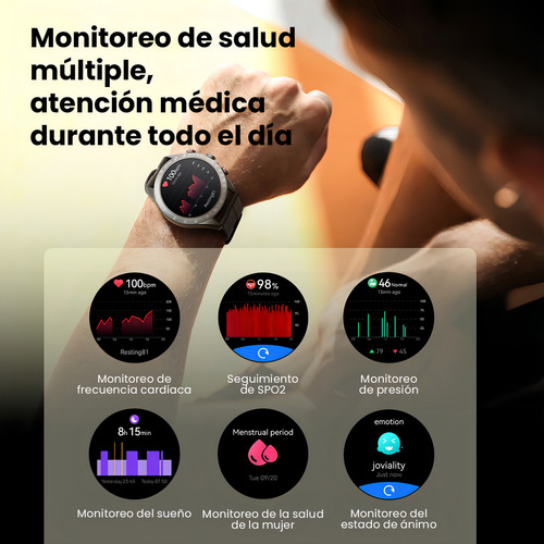 Haylou Solar Pro Smartwatch 1.43'' Amoled Pantalla Deportivo Color De La Caja Plateado Color De La Correa Plateado Color Del Bisel Plateado