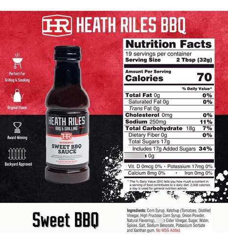 Salsa Dulce Para Barbacoa Receta Champion Pitmaster 473 Ml