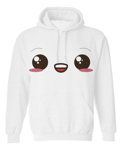 Sudadera Con Gorro De Cara Kawaii Feliz Ilusionado 405