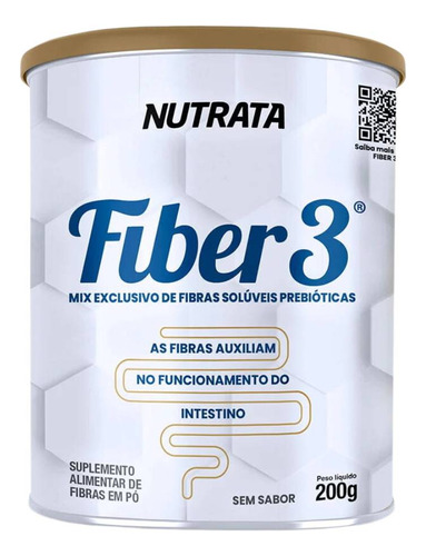 Natural Fiber 3 Fibra Alimentar Vegana 200g - Nature Sabor Sem Sabor
