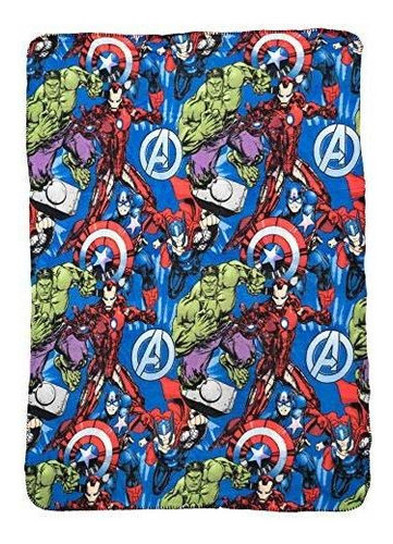 Upd Marvel Avengers - Manta De Felpa De Felpa De 45 X 60 Pu