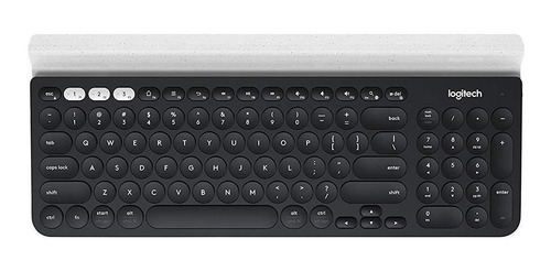 Imagen 1 de 4 de Teclado bluetooth Logitech K780 QWERTY español latinoamérica color negro y blanco