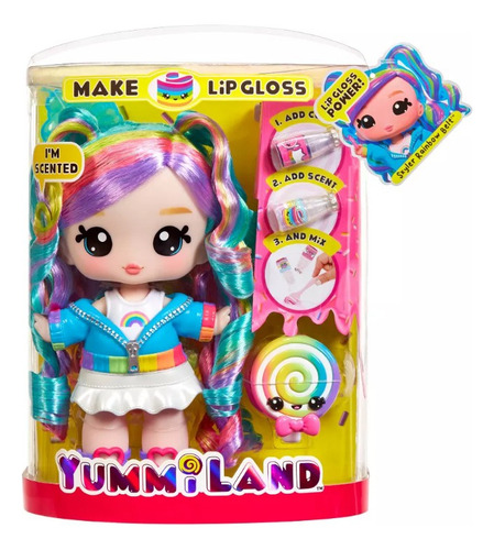 Yummiland Skyler Rainbow Belt Muñeca Grande / B