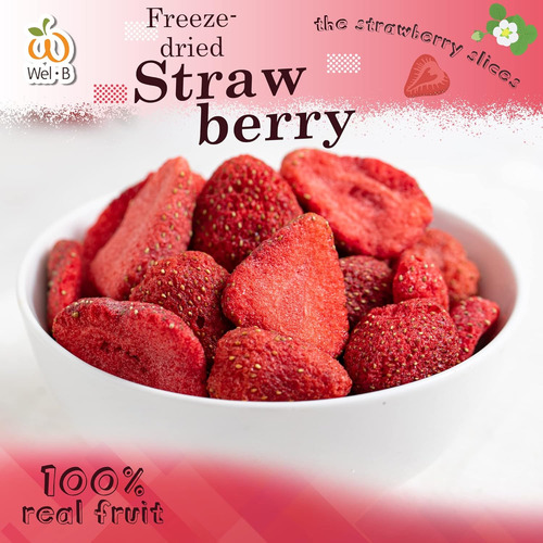 Wel-b Snacks De Frutas Liofilizadas, Fresas Frescas Liofiliz