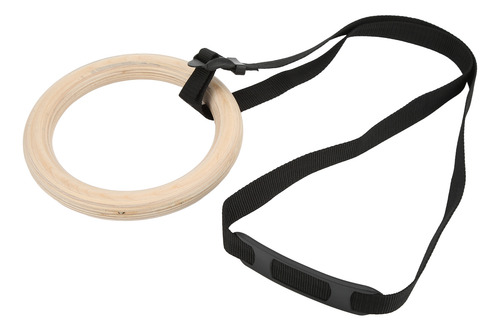 1 Par De Anillos De Gimnasia De Madera Con Hebilla Ajustable