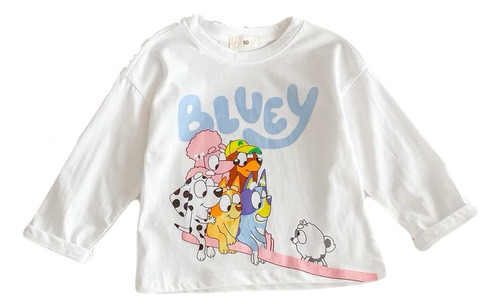 Bluey Polera Deportiva Algodón Para Niña De 2-3 Años 