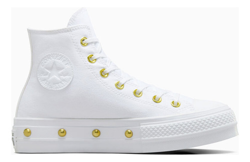 Tenis Mujer Plataforma Chuck Taylor Move Studded Blanco