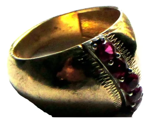 comprar Anillo Bronce\u002Fartesanal De Turquía,\u002Frubíes Laboratorio