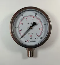 Comprar Manómetro 0 - 100 Psi Dial 4  Conex 1\u002F2 Inf. Full Inox