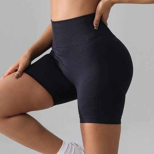 Pantalones Cortos De Yoga Push Up De Cintura Alta Sin Costur
