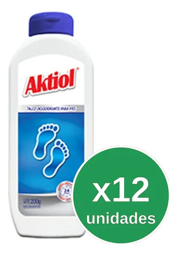 Aktiol Talco Desodorante Pedico En Polvo X 200 Gramos X12u