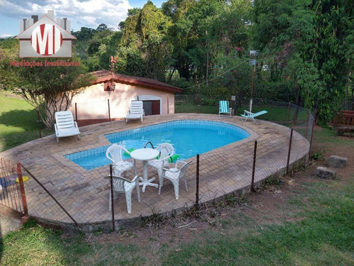Excelente Chácara Com 5 Dormitórios, Campinho, Piscina, Pomar, Lago, Córrego, Ótima Localização, À Venda, 6000 M² Por R$ 610.000 - Rural - Socorro/sp - Ch0801
