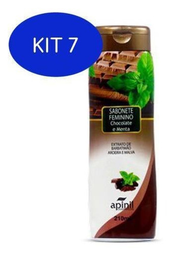 Kit 7 Sabonete Intimo Chocolate Com Menta 210ml Apinil